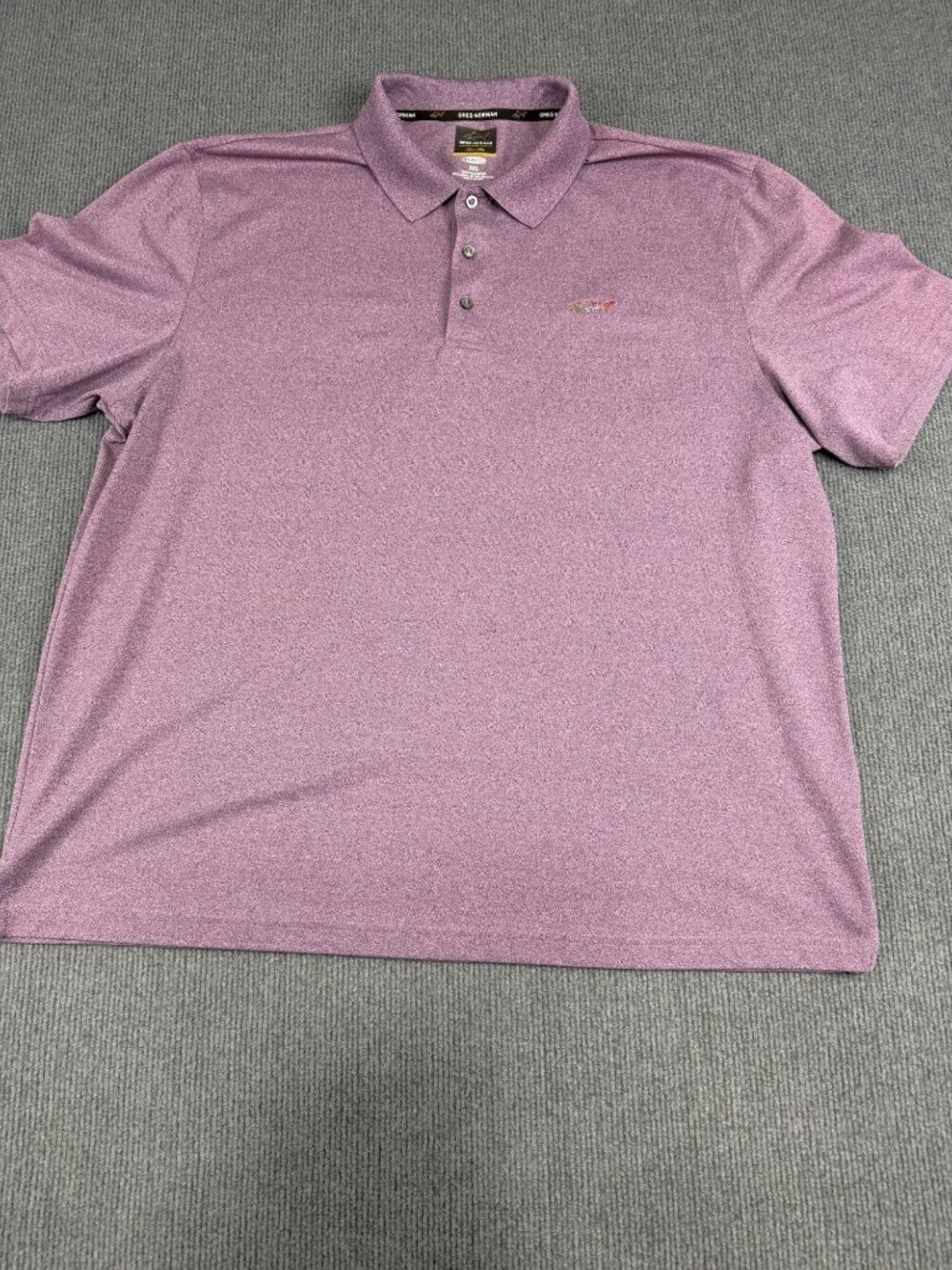Greg Norman For Tasso Elba Mens XXL Purple Polo Shirt Short Sleeve